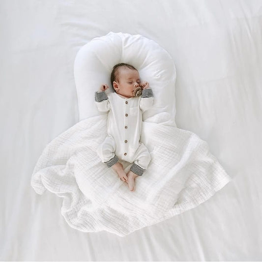 75*45cm Newborn Baby Lounger Portable Baby Nest Infant Cotton Cradle Crib Bed Baby Travel Bed